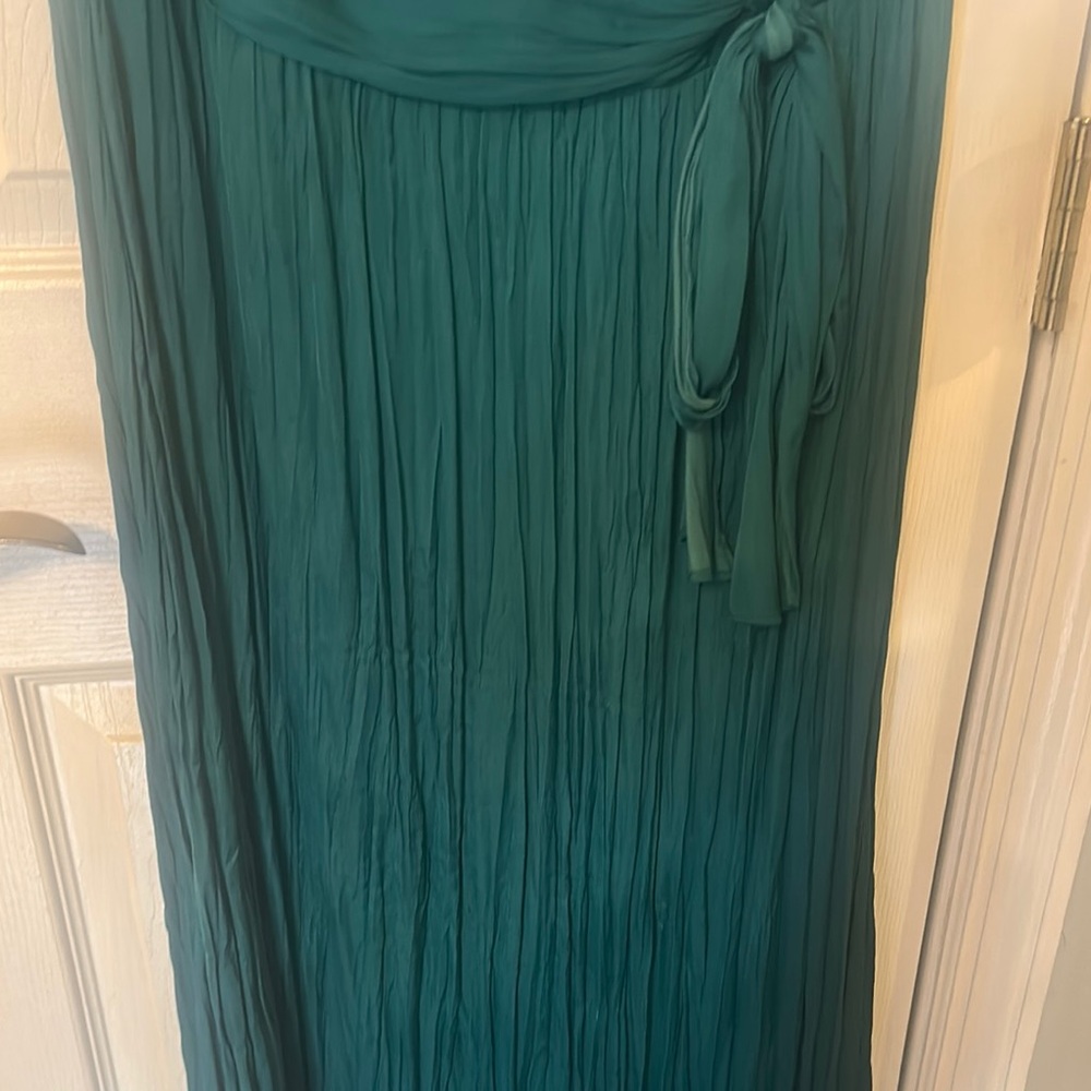 WHBM NWT Elegant Teal Strapless Dress with halter tie option. - Picture 5 of 11